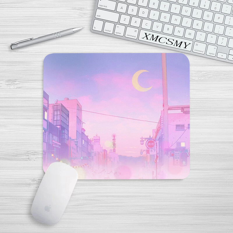 Gaming podloga za miš Cartoon Pink Moon Mala podloga za miš Neklizajuća podloga za stol Tipkovnica Podloga za stol Zaštita za stol Dodaci za računala Anime podloge za miš