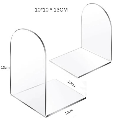 1PC Prozirni akrilni držač za knjige Stalak Polica za knjige Stolna ploča Ukrasni stalak za pohranu Držač za knjige Organizator Školski pribor