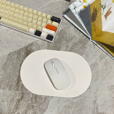 Ovalus mažas pelės kilimėlis Vienpusis vienspalvis universalus neslystantis pelės kilimėlis Tinka nešiojamam kompiuteriui Office Odinė žaidimų pelė P