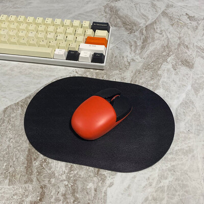 Ovalus mažas pelės kilimėlis Vienpusis vienspalvis universalus neslystantis pelės kilimėlis Tinka nešiojamam kompiuteriui Office Odinė žaidimų pelė P