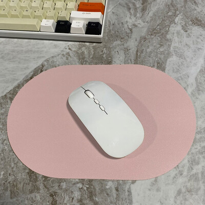 Ovalus mažas pelės kilimėlis Vienpusis vienspalvis universalus neslystantis pelės kilimėlis Tinka nešiojamam kompiuteriui Office Odinė žaidimų pelė P