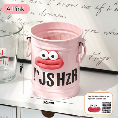 Big Mouth” rauast pliiatsikonteiner Rauast pliiatsihoidja õpilase lauaarvuti rauast ämbriga kontorisilinder