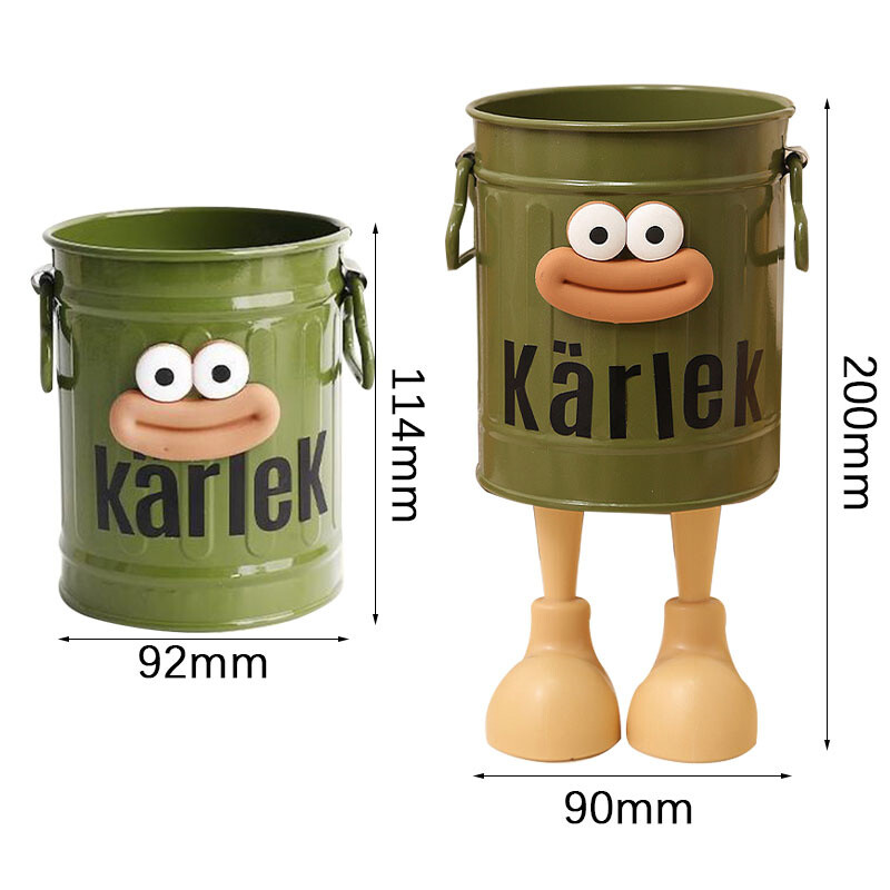 Big Mouth” rauast pliiatsikonteiner Rauast pliiatsihoidja õpilase lauaarvuti rauast ämbriga kontorisilinder