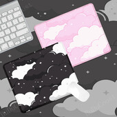 Covor de birou XS Kawaii Pink Cloud Drăguț Tampă de masă Covorașe mici pentru mouse Covorașe de cauciuc pentru tastatură 18x22cm Anti-alunecare Cea mai bună alegere Tampă de șoareci