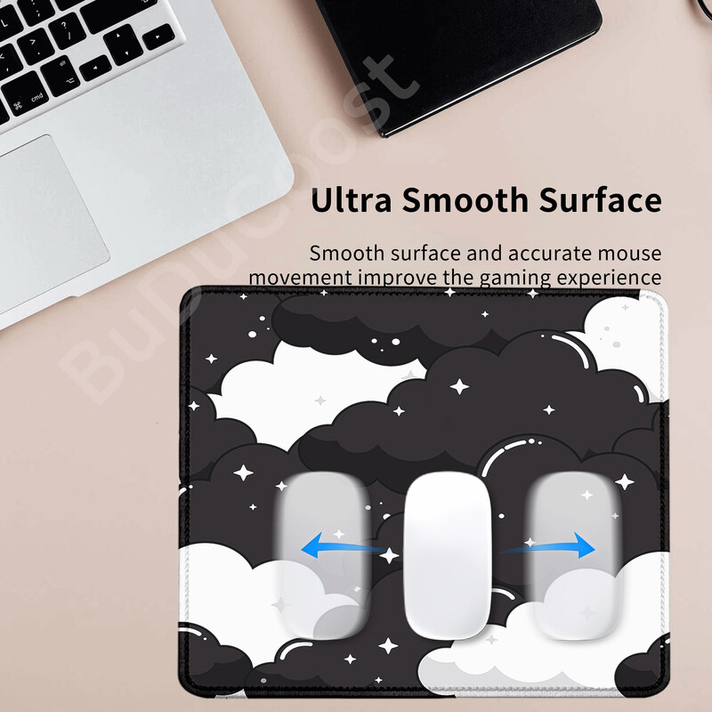 Covor de birou XS Kawaii Pink Cloud Drăguț Tampă de masă Covorașe mici pentru mouse Covorașe de cauciuc pentru tastatură 18x22cm Anti-alunecare Cea mai bună alegere Tampă de șoareci