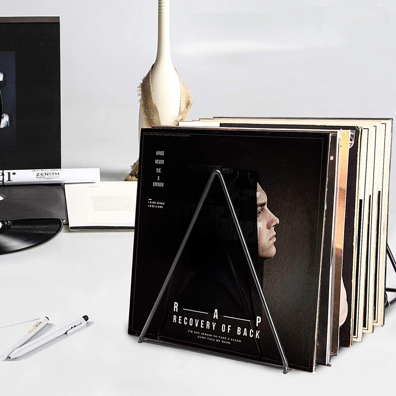 Suport de depozitare pentru cărți Raft pentru cărți de fier de birou Suport pentru discuri de vinil Suport pentru ziare negru Suport pentru reviste Organizator pentru papetărie pentru studenți