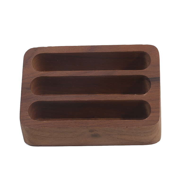 Suport de afișare pentru cărți de vizită de birou din lemn masiv Suport pentru note Cutie de depozitare Organizator de carduri din lemn de fag pentru birou