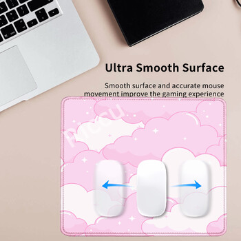 XS Pink Cloud Gamer Small Deskmat 18x22cm гумена подложка за мишка Locking Edge Keyboard Pad Аксесоари за игри Неплъзгаща се Tapis De Souris