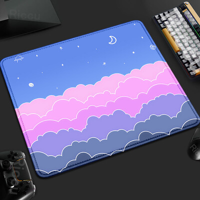 XS Pink Cloud Gamer Deskmat mic 18x22cm Mouse Pad din cauciuc Blocare margine tastatură Accesorii pentru jocuri Tapis De Souris anti-alunecare