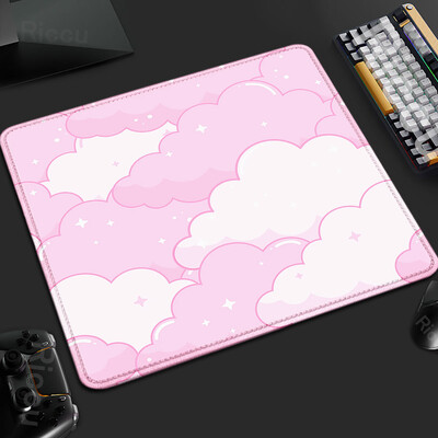 XS Pink Cloud Gamer Deskmat mic 18x22cm Mouse Pad din cauciuc Blocare margine tastatură Accesorii pentru jocuri Tapis De Souris anti-alunecare