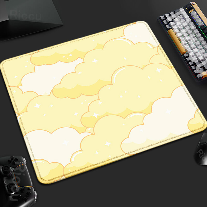 XS Pink Cloud Gamer Deskmat mic 18x22cm Mouse Pad din cauciuc Blocare margine tastatură Accesorii pentru jocuri Tapis De Souris anti-alunecare