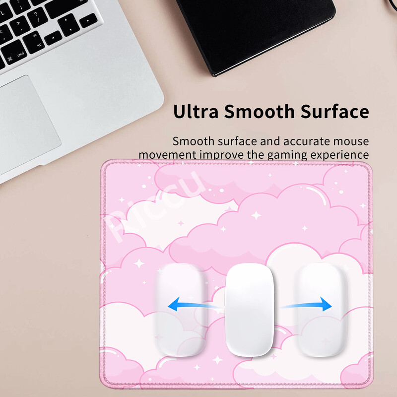 XS Pink Cloud Gamer Deskmat mic 18x22cm Mouse Pad din cauciuc Blocare margine tastatură Accesorii pentru jocuri Tapis De Souris anti-alunecare