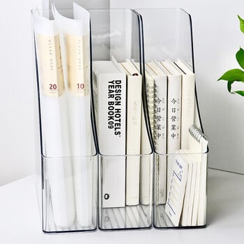 Minimalist Clear Plastic Organizer περιοδικού γραφείου γραφείου με μία υποδοχή για αποθήκευση αρχείων και βιβλίων