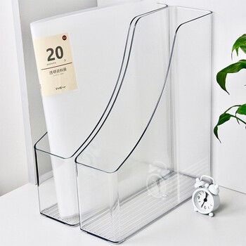 Minimalist Clear Plastic Organizer περιοδικού γραφείου γραφείου με μία υποδοχή για αποθήκευση αρχείων και βιβλίων