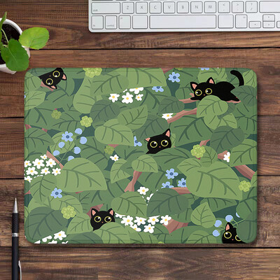 Covoraș verde de birou Nature Mouse Pad Pisici drăguțe Tampă mică Accesorii pentru jocuri Covoraș pentru tastatură Kawaii Mousepad Tampă estetică pentru computer