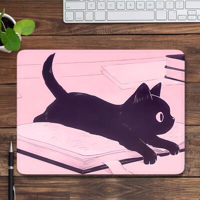 Covoraș verde de birou Nature Mouse Pad Pisici drăguțe Tampă mică Accesorii pentru jocuri Covoraș pentru tastatură Kawaii Mousepad Tampă estetică pentru computer