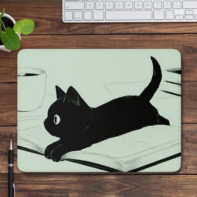 Covoraș verde de birou Nature Mouse Pad Pisici drăguțe Tampă mică Accesorii pentru jocuri Covoraș pentru tastatură Kawaii Mousepad Tampă estetică pentru computer
