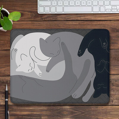 Covoraș verde de birou Nature Mouse Pad Pisici drăguțe Tampă mică Accesorii pentru jocuri Covoraș pentru tastatură Kawaii Mousepad Tampă estetică pentru computer