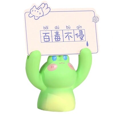 Suport foto Clip pentru note Suport pentru note pentru mesaje Mini dimensiune Desktop Statuie din rășină cu animale de desene animate adorabile în formă creativă