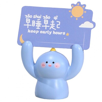 Suport foto Clip pentru note Suport pentru note pentru mesaje Mini dimensiune Desktop Statuie din rășină cu animale de desene animate adorabile în formă creativă