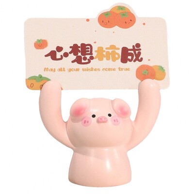 Suport foto Clip pentru note Suport pentru note pentru mesaje Mini dimensiune Desktop Statuie din rășină cu animale de desene animate adorabile în formă creativă