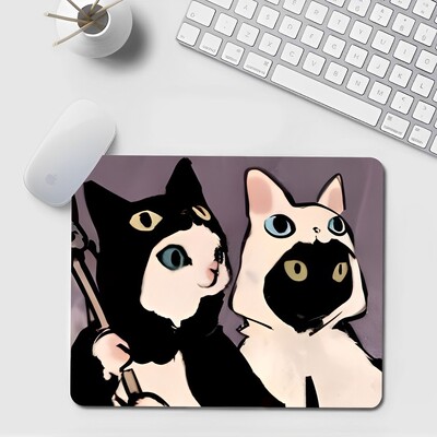 Podloga za miš Black Cat Mali ured Podloga za računalni stol Stolna tipkovnica Velika podloga za miša Jastuk za prijenosno računalo Neklizajuća podloga za stol Dekoracija doma