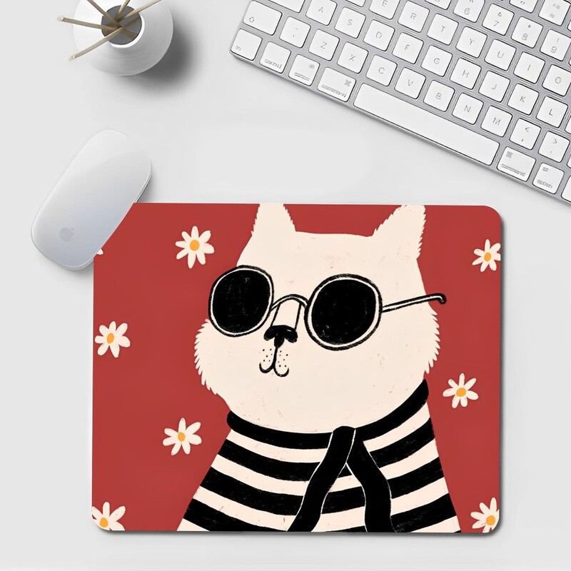 Podloga za miš Black Cat Mali ured Podloga za računalni stol Stolna tipkovnica Velika podloga za miša Jastuk za prijenosno računalo Neklizajuća podloga za stol Dekoracija doma