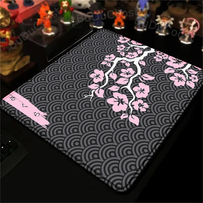 Tampă mouse-uri pentru gaming Tampă de masă Sakura roz, portabilă, mică, anti-alunecare, covoraș din cauciuc natural, covoraș de birou, design pentru cadou, covor drăguț