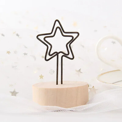 Kawaii atmintinės klipai mediniai kortelių laikikliai žinučių kortelių užrašų laikikliai Nuotraukų paveikslėlių Stovas Kanceliarinės prekės Biuro stalo tvarkyklės