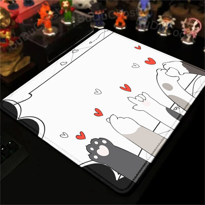 Cute Cat Paw Mouse Pad 18X22cm Cartoon ESports Game Tastatură Mouse Pad XS Kawaii Anti-alunecare Blocare Edge Deskmat Covor de dimensiuni mici