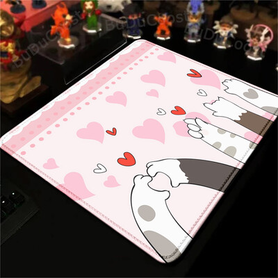 Cute Cat Paw Mouse Pad 18X22cm Cartoon ESports Game Tastatură Mouse Pad XS Kawaii Anti-alunecare Blocare Edge Deskmat Covor de dimensiuni mici
