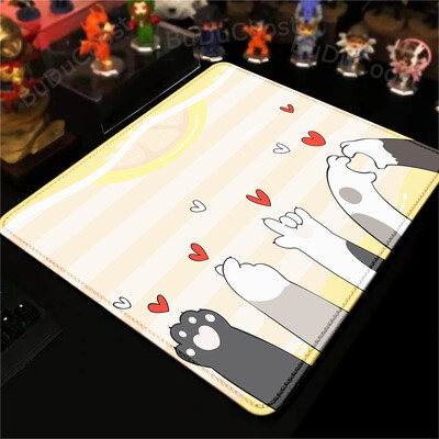 Cute Cat Paw Mouse Pad 18X22cm Cartoon ESports Game Tastatură Mouse Pad XS Kawaii Anti-alunecare Blocare Edge Deskmat Covor de dimensiuni mici