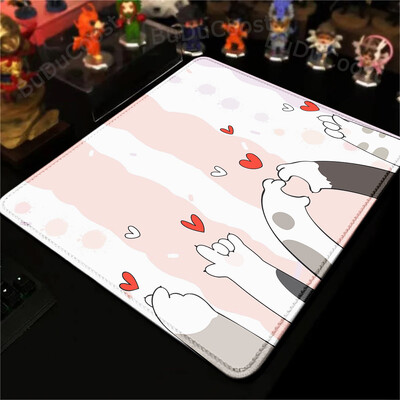 Cute Cat Paw Mouse Pad 18X22cm Cartoon ESports Game Tastatură Mouse Pad XS Kawaii Anti-alunecare Blocare Edge Deskmat Covor de dimensiuni mici
