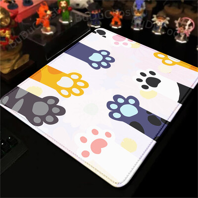 Cute Cat Paw Mouse Pad 18X22cm Cartoon ESports Game Tastatură Mouse Pad XS Kawaii Anti-alunecare Blocare Edge Deskmat Covor de dimensiuni mici