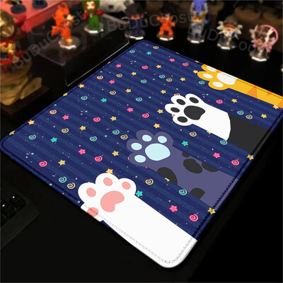 Cute Cat Paw Mouse Pad 18X22cm Cartoon ESports Game Tastatură Mouse Pad XS Kawaii Anti-alunecare Blocare Edge Deskmat Covor de dimensiuni mici