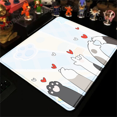 Cute Cat Paw Mouse Pad 18X22cm Cartoon ESports Game Tastatură Mouse Pad XS Kawaii Anti-alunecare Blocare Edge Deskmat Covor de dimensiuni mici