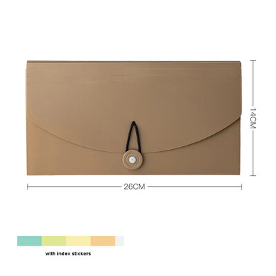 B5 Pungi PP File Depozitare Folder Multifuncțional 13 Grile Dosare Expansive Organizator Documente De Călătorie cu Autocolante 6 Culori