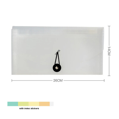 B5 Pungi PP File Depozitare Folder Multifuncțional 13 Grile Dosare Expansive Organizator Documente De Călătorie cu Autocolante 6 Culori