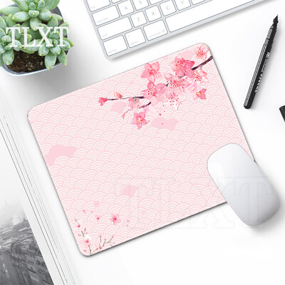 Tampă de mouse roz Tampoane de mouse Sakura Tampă de mouse drăguță și mică Covoraș de mouse de acasă Covor de tastatură Tampoane de birou pentru computer, laptop 20x25cm