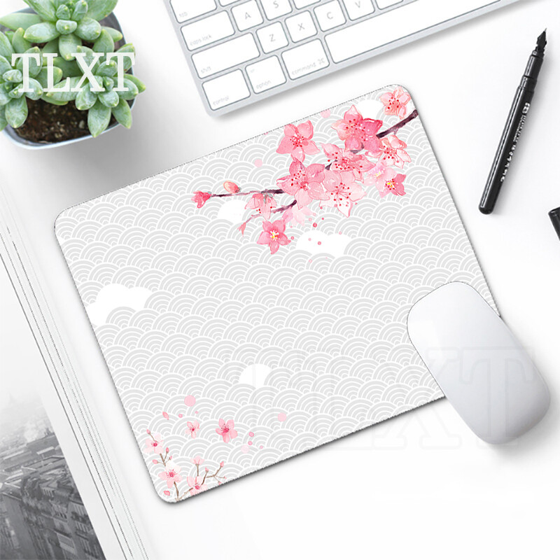 Tampă de mouse roz Tampoane de mouse Sakura Tampă de mouse drăguță și mică Covoraș de mouse de acasă Covor de tastatură Tampoane de birou pentru computer, laptop 20x25cm