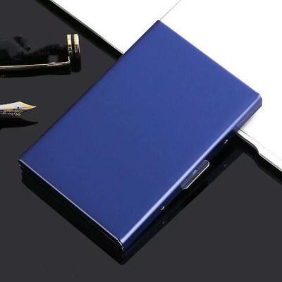 Метален мъжки държач за кредитна карта Орган Id Съхранение Контейнер за монети Чанта за мобилен телефон Бизнес портмоне Портфейл за пари