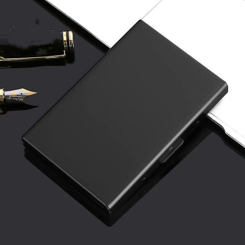 Метален мъжки държач за кредитна карта Орган Id Съхранение Контейнер за монети Чанта за мобилен телефон Бизнес портмоне Портфейл за пари