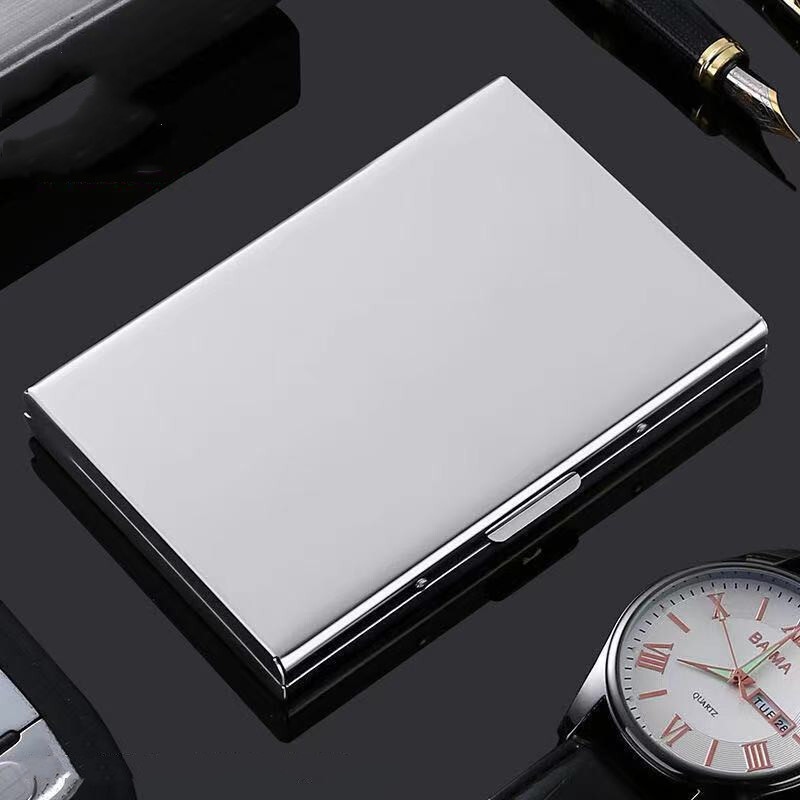 Метален мъжки държач за кредитна карта Орган Id Съхранение Контейнер за монети Чанта за мобилен телефон Бизнес портмоне Портфейл за пари