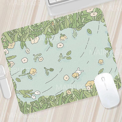 Rohelised väikesed hiirematid Hiirevaibad Armsad lauamatid Kawaii Tulip Mängutarvikud Hiirematt Mängupind arvutihiire jaoks