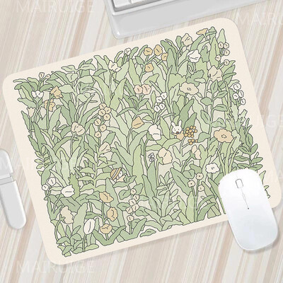 Rohelised väikesed hiirematid Hiirevaibad Armsad lauamatid Kawaii Tulip Mängutarvikud Hiirematt Mängupind arvutihiire jaoks