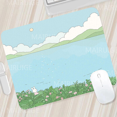 Rohelised väikesed hiirematid Hiirevaibad Armsad lauamatid Kawaii Tulip Mängutarvikud Hiirematt Mängupind arvutihiire jaoks