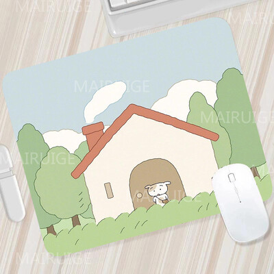 Rohelised väikesed hiirematid Hiirevaibad Armsad lauamatid Kawaii Tulip Mängutarvikud Hiirematt Mängupind arvutihiire jaoks