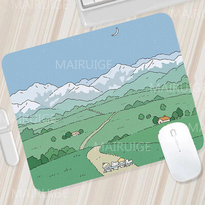 Rohelised väikesed hiirematid Hiirevaibad Armsad lauamatid Kawaii Tulip Mängutarvikud Hiirematt Mängupind arvutihiire jaoks