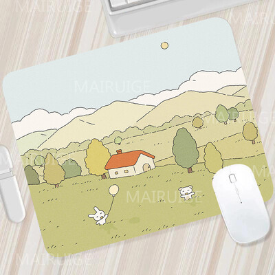 Rohelised väikesed hiirematid Hiirevaibad Armsad lauamatid Kawaii Tulip Mängutarvikud Hiirematt Mängupind arvutihiire jaoks