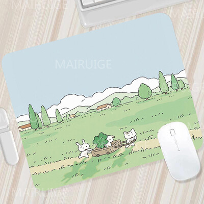 Rohelised väikesed hiirematid Hiirevaibad Armsad lauamatid Kawaii Tulip Mängutarvikud Hiirematt Mängupind arvutihiire jaoks